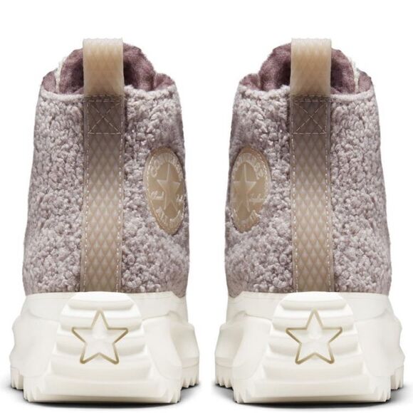 Converse Chuck Taylor All Star Faux Shearling Run Star Hike Platform Sneaker - Picture 3 of 9